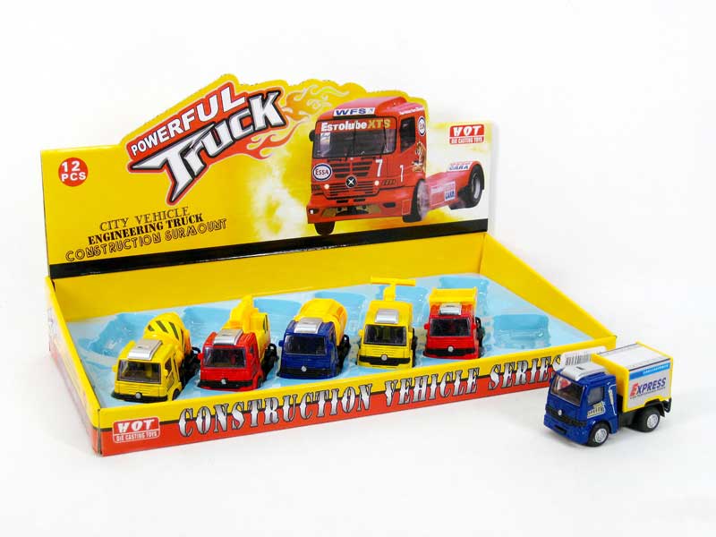 Die Cast Construction Truck Pull Back(12in1) toys