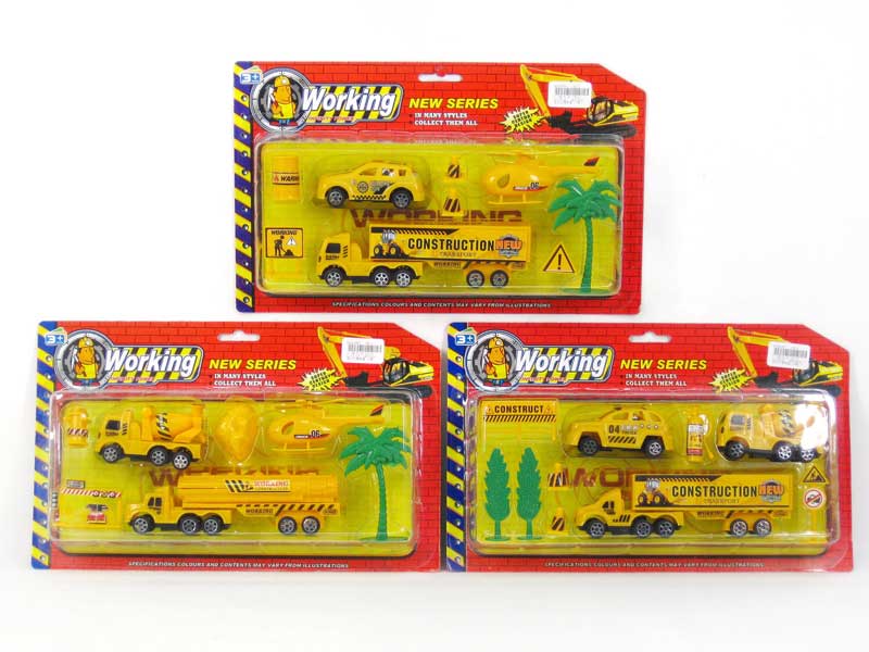 Pull Back Construction Truck Set(3S) toys