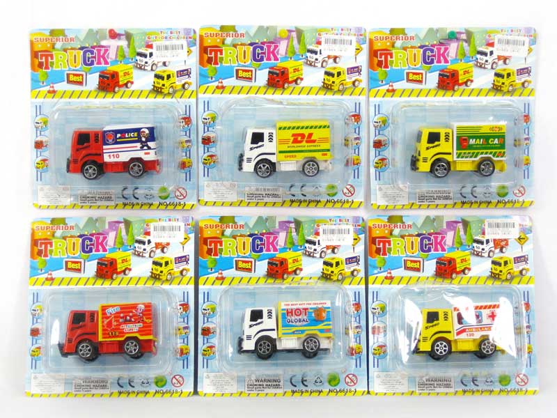 Pull  Back Container Car(6S3C) toys