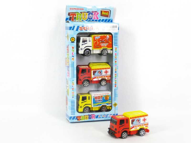 Pull  Back Container Car(3in1) toys