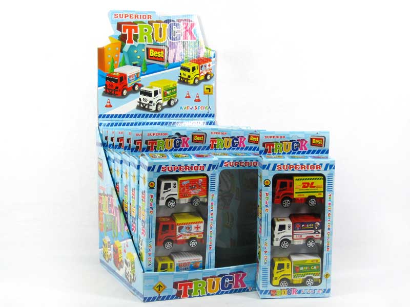 Pull  Back Container Car(12in1) toys
