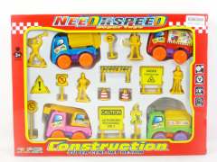 Pull Back Construction Car Set(4in1)