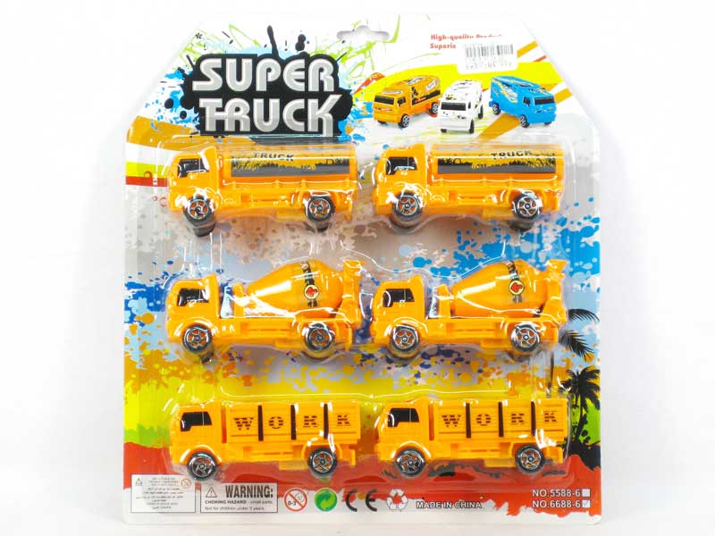 Pull Back Construction Truck(6in1) toys