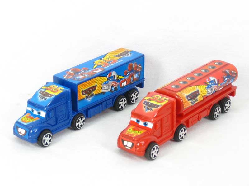 Pull Back Container & Tank Truck(2in1) toys