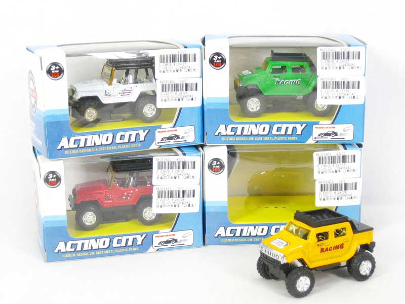 Die Cast Jeep Pull Back(2S5C) toys