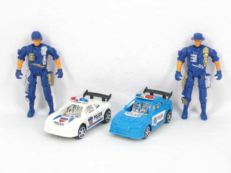 Pull Back Police Car & Police Man(2in1) toys