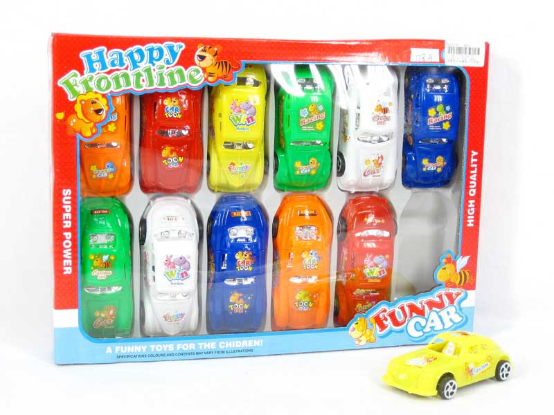 Pull  Back Cartoon Car(12in1) toys