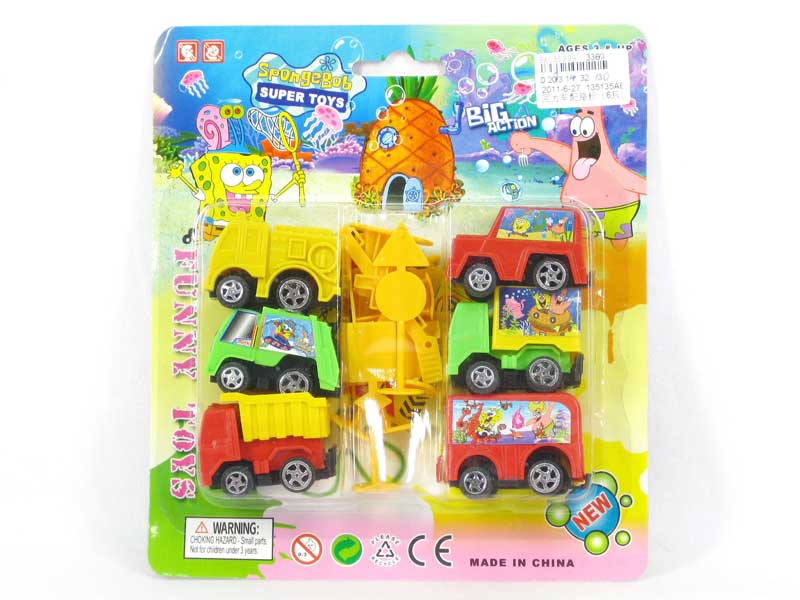 Pull Back Car W/Guide(6in1) toys