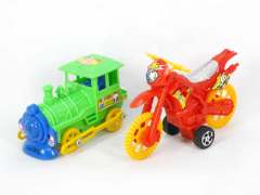 Pull Back Motorcycle & Wind-up Thomas(2in1)