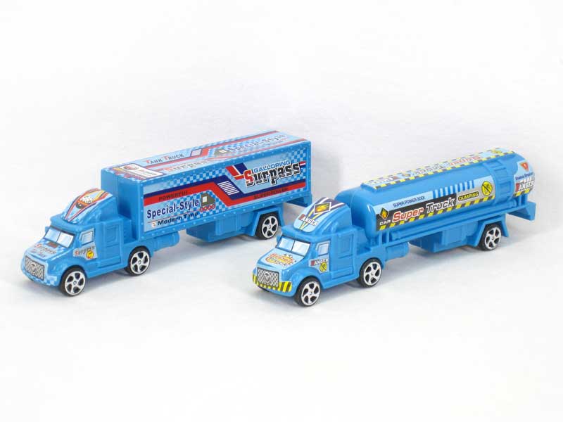 Pull Back Container & Tank Truck(2S2C) toys