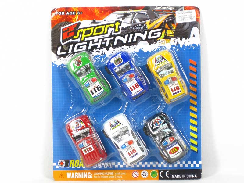 Pull Back Police Car(6in1) toys