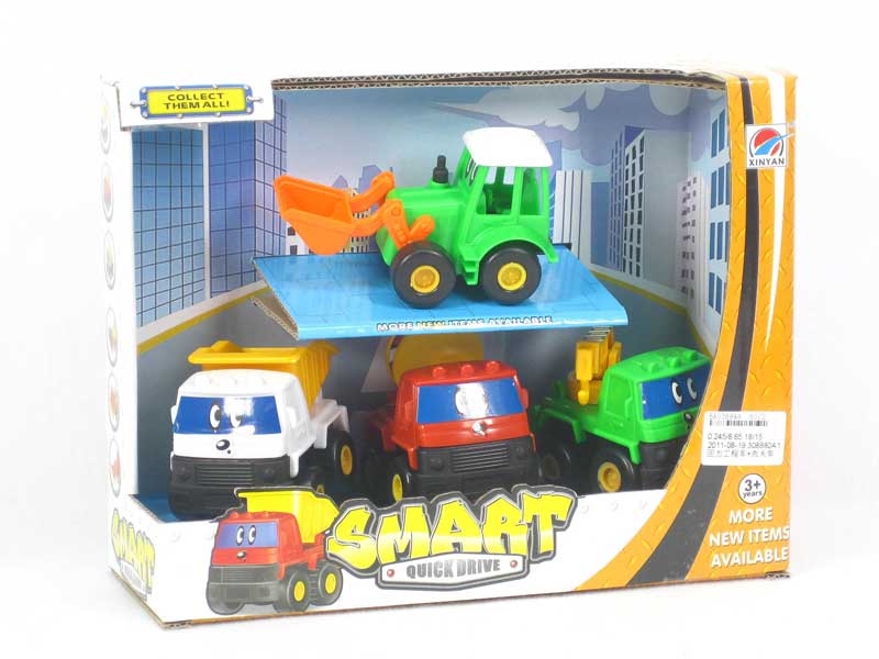 Pull Back Construction Truck & Farmer Car toys