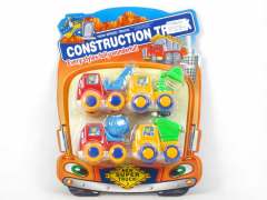 Pull Back Cartoon Construction Truck(4in1)