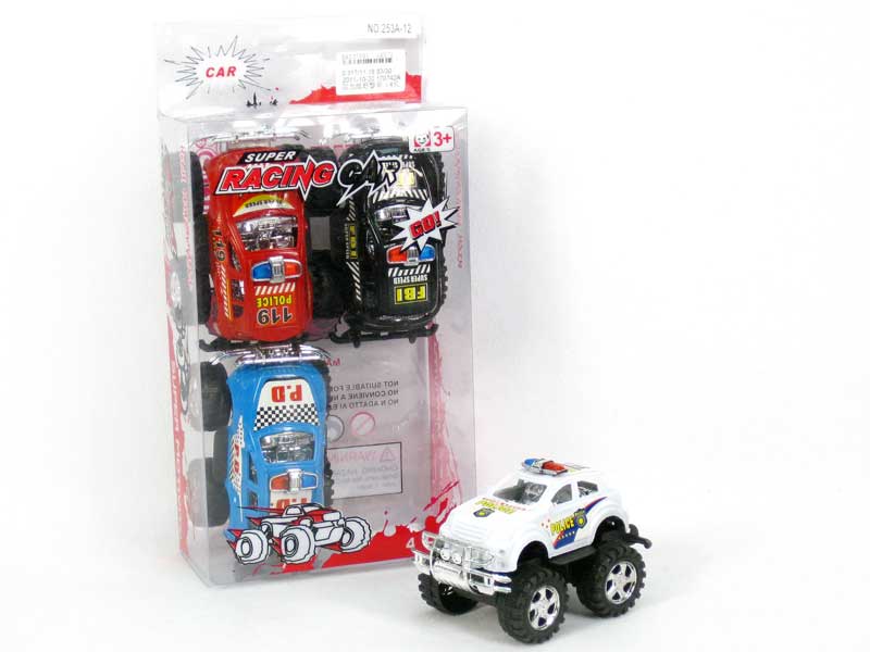 Pull Back Cross-country Police Car(4in1) toys