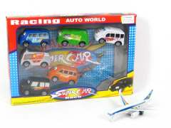Pull Back Car & Plane(7in1) toys