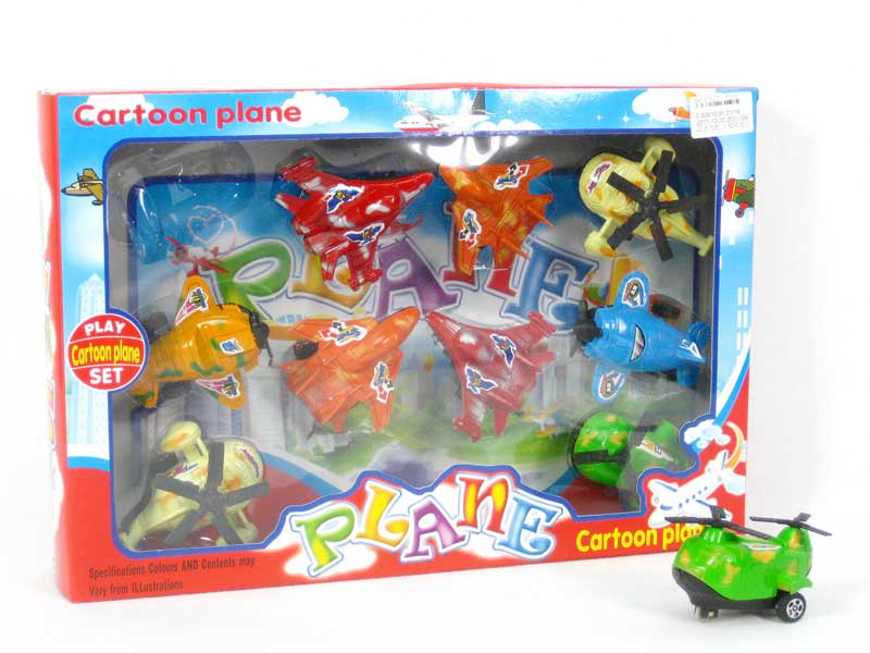 Pull Back Plane(10in1) toys