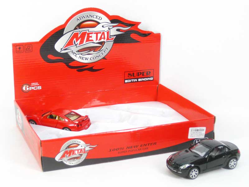 Die Cast Car Pull Back W/M(6in1) toys