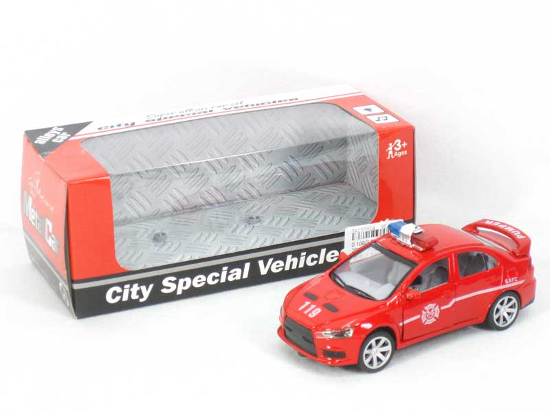 Die Cast Police Car Pull Back W/M(2S3C)) toys