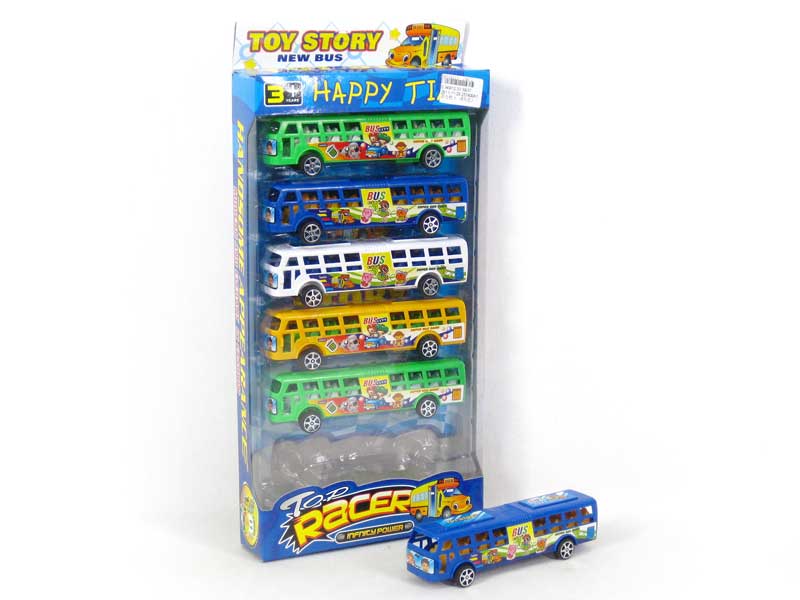 Pull Back Bus(6in1) toys