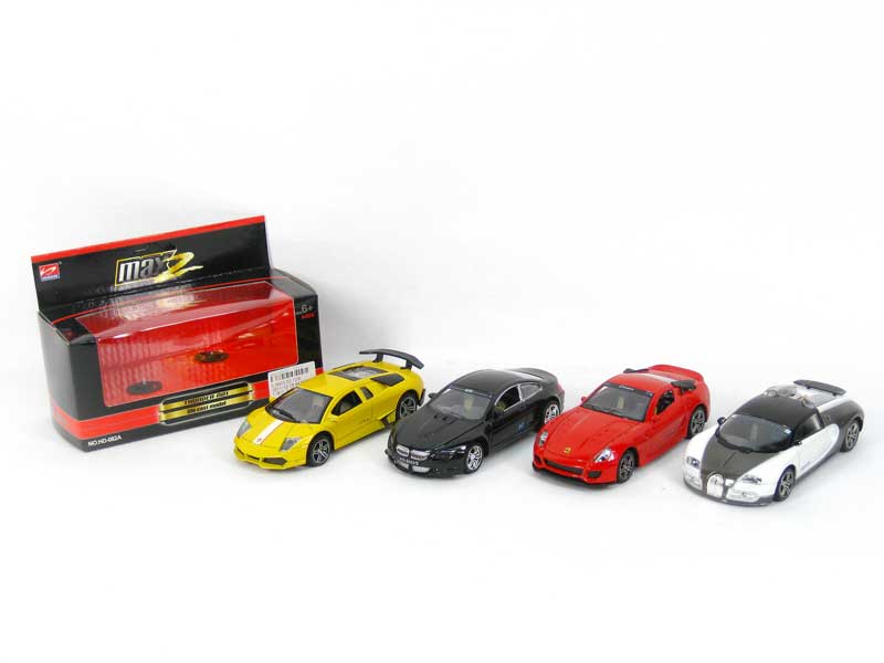 1:36 Die Cast Car Pull Back(4S) toys