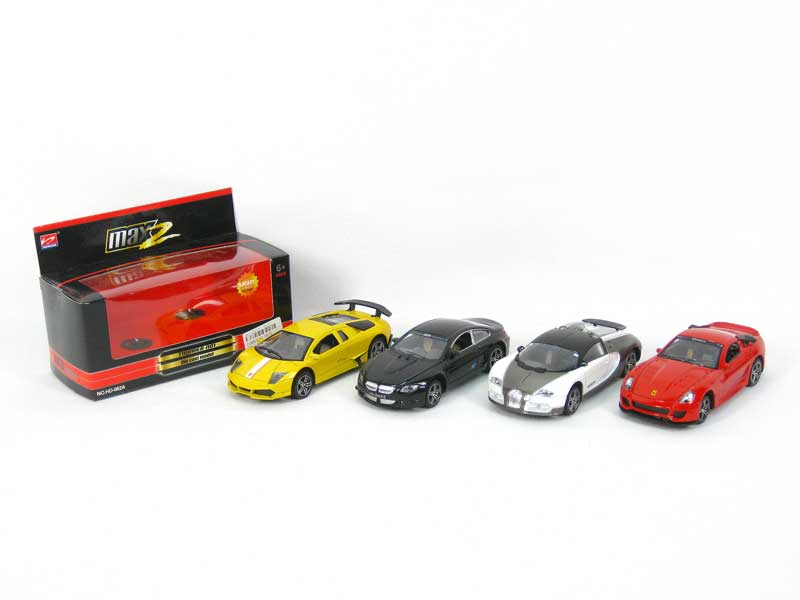 1:36 Die Cast Car Pull Back W/L_M(4S) toys