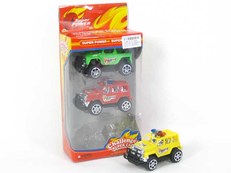 Pull Back Cross-country Police Car(3in1) toys