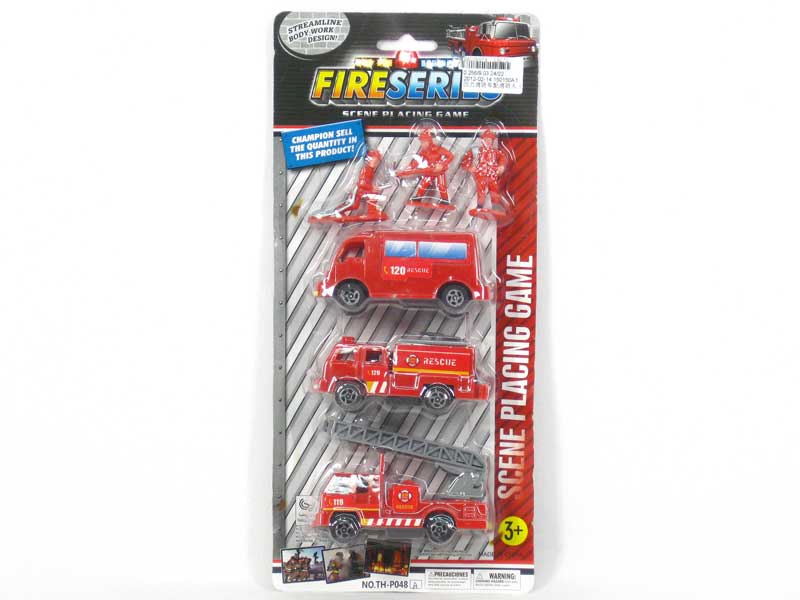 Pull Back Fire Engine & Fire Protection Man(3in1) toys
