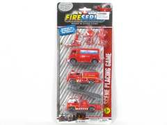Pull Back Fire Engine & Fire Protection Man(3in1)