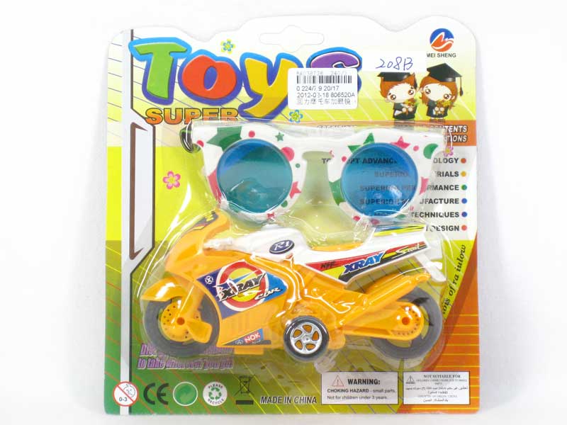 Pull Back Motorcycle & Glass(3C) toys