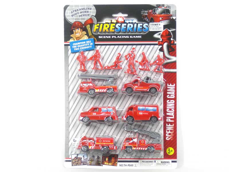 Pull Back Fire Engine & Fire Protection Man(6in1) toys