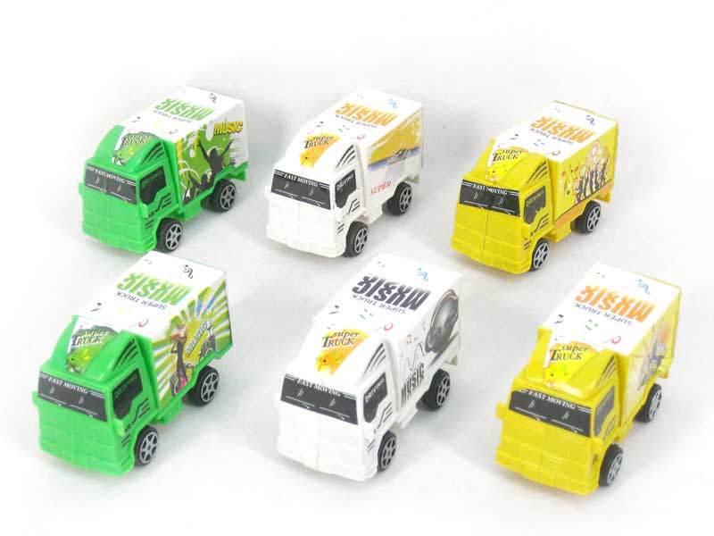 Pull  Back Container Car(6in1) toys