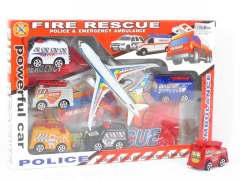Pull Back Fire Engine & Airplane