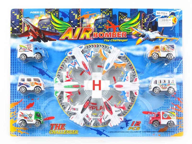 Pull Back Airplane & Pull Back Car(12in1) toys