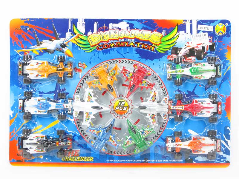 Pull Back Equation Car & Pull Back Airplane(12in1) toys