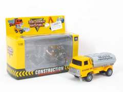 Die Cast Construction Truck Pull Back W/L(3C)