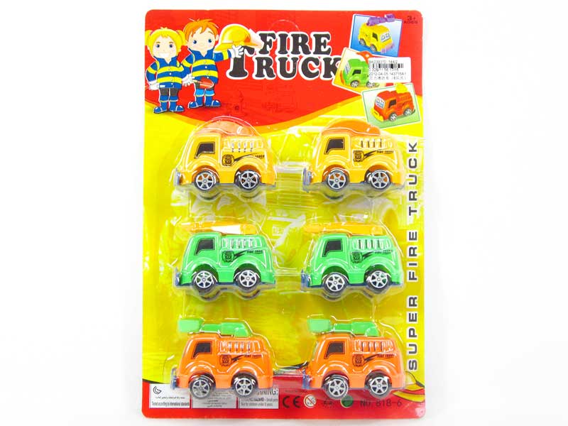 Pull Back Fire Engine(6in1) toys