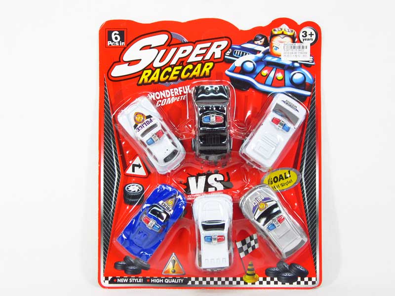 Pull Back Police Car(6in1) toys