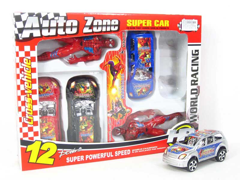 Pull Back Car & Spider Man(4in1) toys
