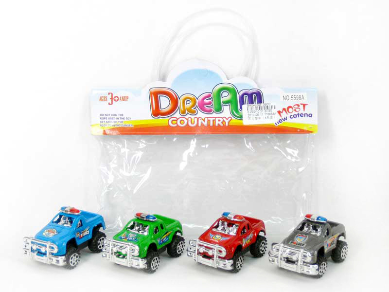 Pull Back Police Car(4in1) toys