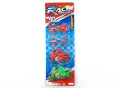 Pull Back Motorcycle & Pull Back Equation Car(4in1)