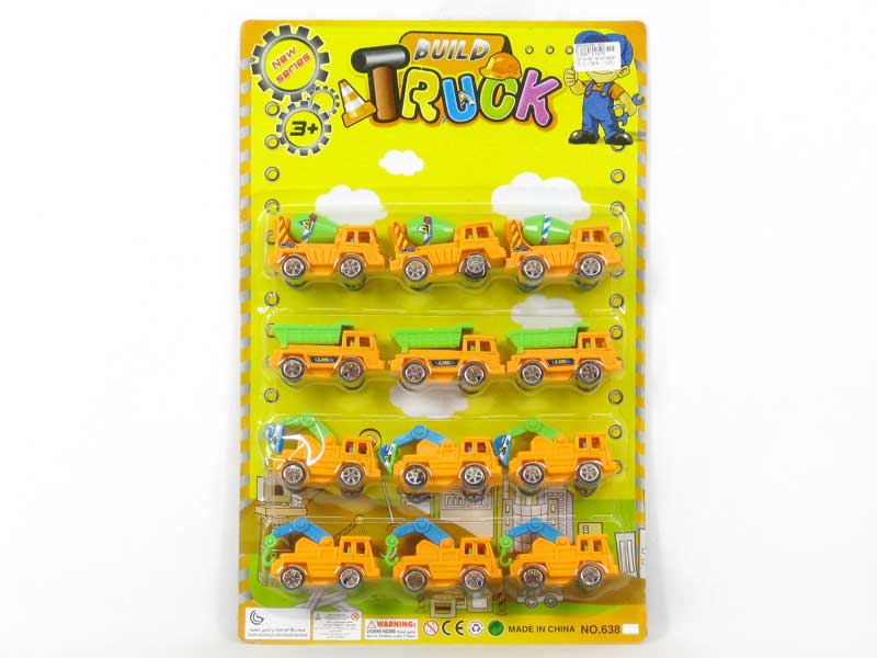 Pull Back Construction Truck(12in1) toys