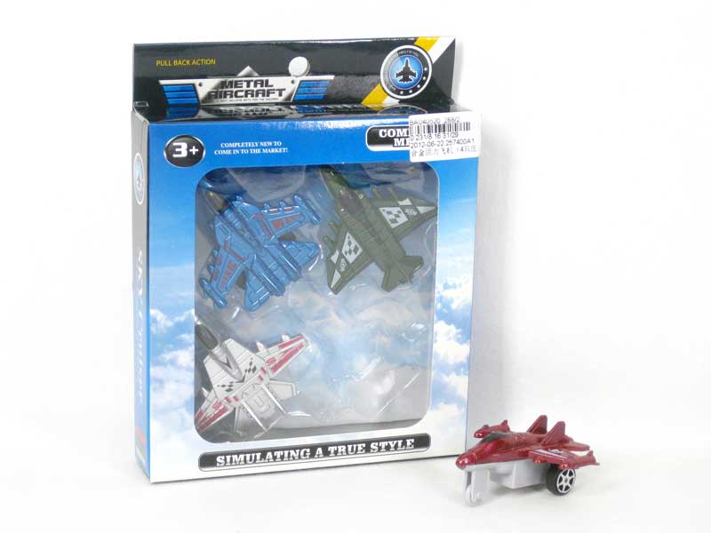 Die Cast Airplane Pull Back(4in1) toys