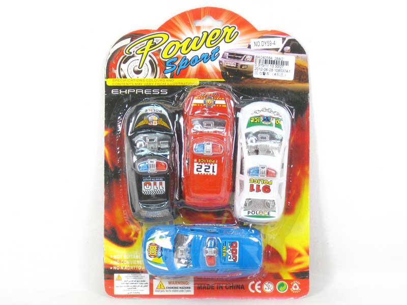 Pull Back Police Car(4in1) toys