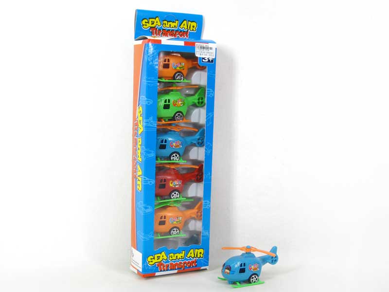 Pull Back Helicopter(6in1) toys