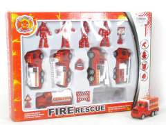 Pull Bck Fire Engine Set