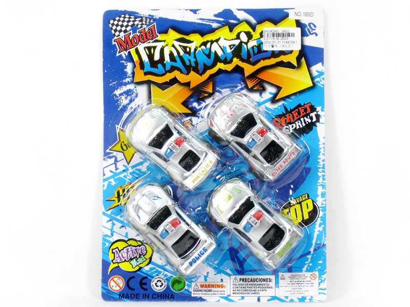 Pull Back Police Car(4in1) toys