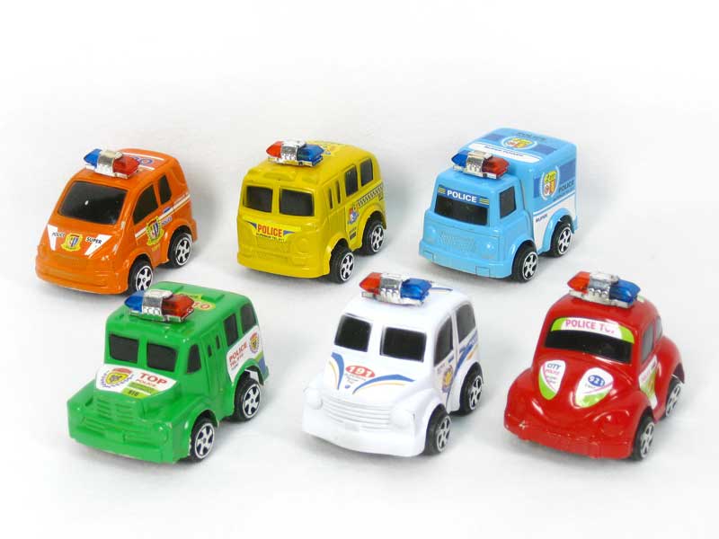 Pull Back Police Car(6in1) toys