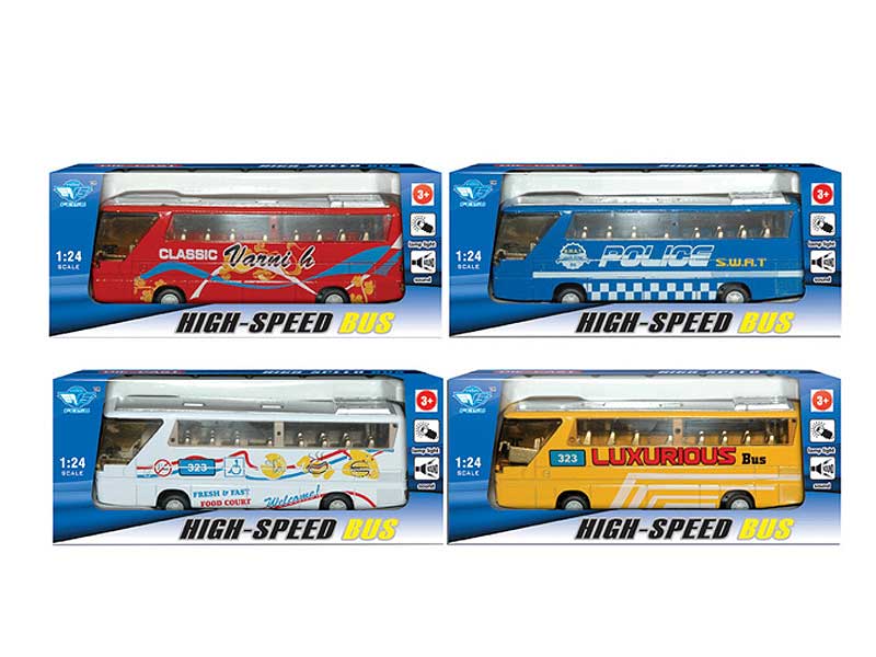 Die Cast Bus Pull Back W/L_M(4C) toys