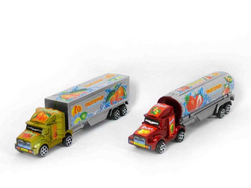 Pull Back Container Truck & Pull Back Oil Tank(2S) toys