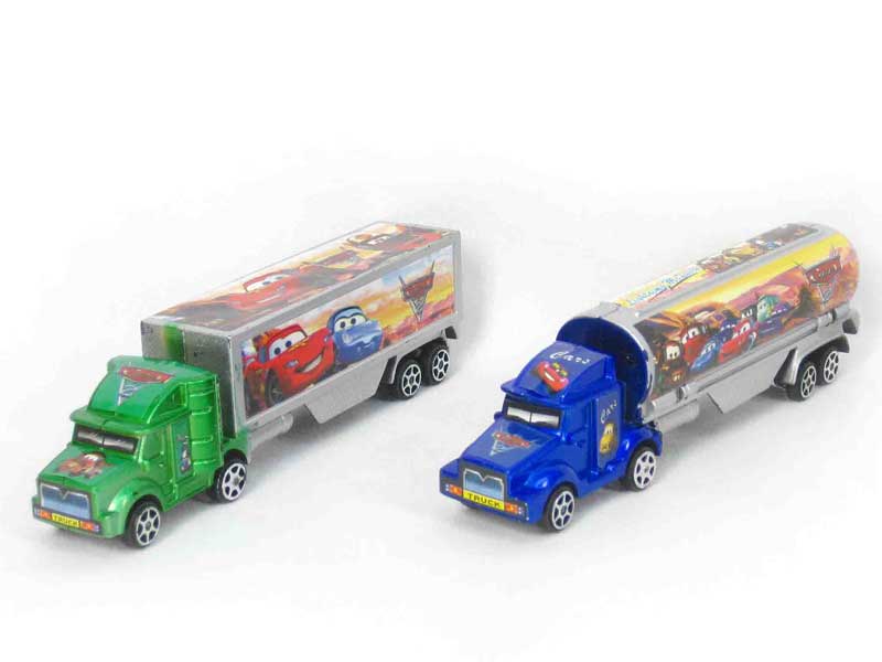Pull Back Container Truck & Pull Back Oil Tank(2S) toys